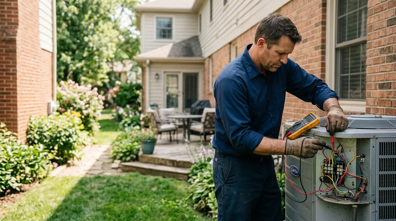 HVAC technician working near Herndon, PA